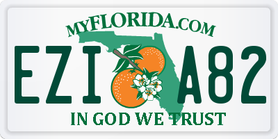 FL license plate EZIA82