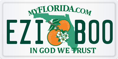 FL license plate EZIB00