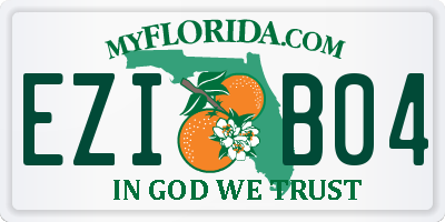 FL license plate EZIB04