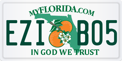 FL license plate EZIB05