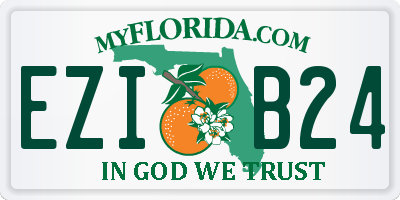 FL license plate EZIB24