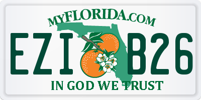 FL license plate EZIB26