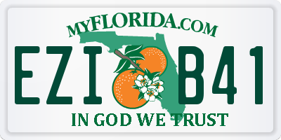 FL license plate EZIB41