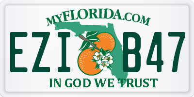 FL license plate EZIB47