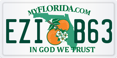 FL license plate EZIB63