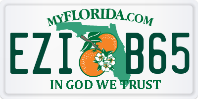 FL license plate EZIB65