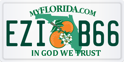 FL license plate EZIB66
