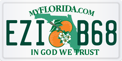 FL license plate EZIB68