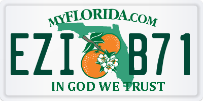 FL license plate EZIB71