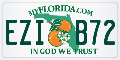 FL license plate EZIB72
