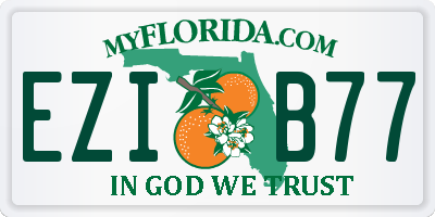 FL license plate EZIB77