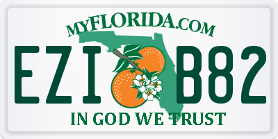 FL license plate EZIB82
