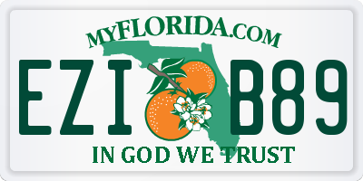 FL license plate EZIB89