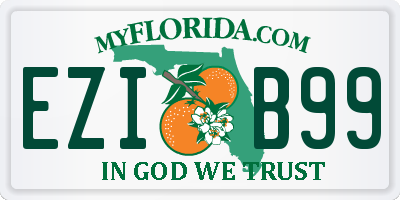 FL license plate EZIB99