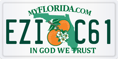 FL license plate EZIC61