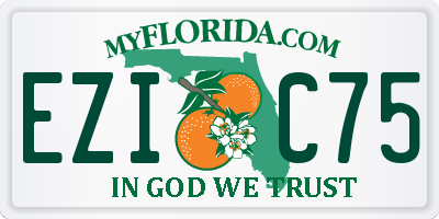 FL license plate EZIC75
