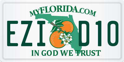 FL license plate EZID10