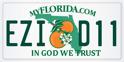 FL license plate EZID11