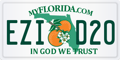 FL license plate EZID20