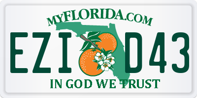 FL license plate EZID43