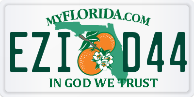 FL license plate EZID44