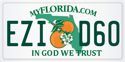 FL license plate EZID60
