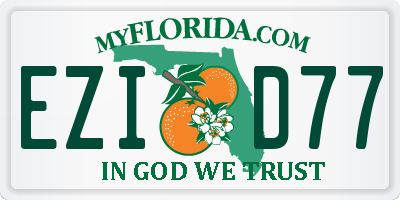 FL license plate EZID77