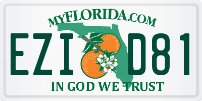 FL license plate EZID81