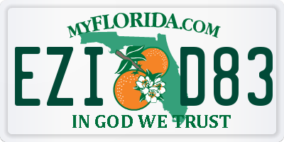 FL license plate EZID83