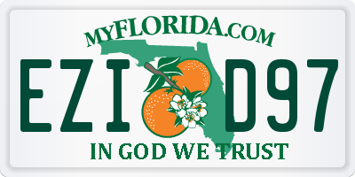 FL license plate EZID97