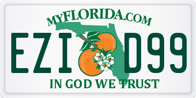 FL license plate EZID99