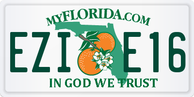 FL license plate EZIE16