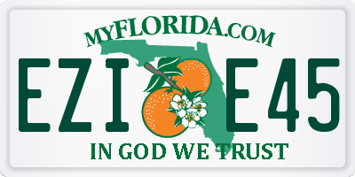 FL license plate EZIE45