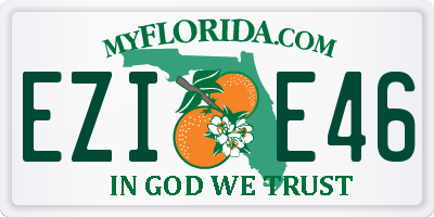 FL license plate EZIE46