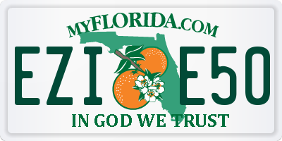 FL license plate EZIE50