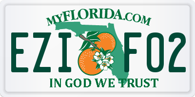 FL license plate EZIF02