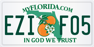 FL license plate EZIF05