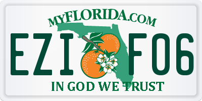 FL license plate EZIF06
