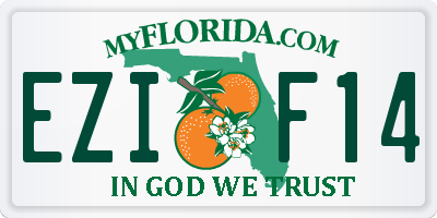 FL license plate EZIF14