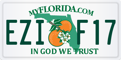 FL license plate EZIF17