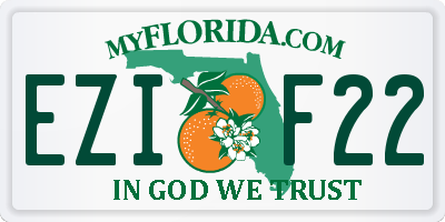 FL license plate EZIF22