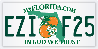 FL license plate EZIF25
