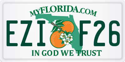 FL license plate EZIF26
