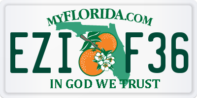 FL license plate EZIF36