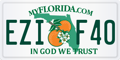 FL license plate EZIF40