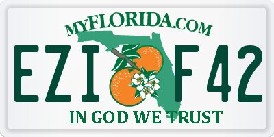 FL license plate EZIF42