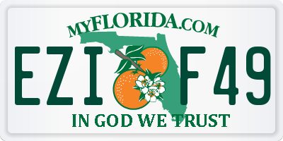 FL license plate EZIF49