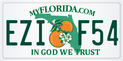 FL license plate EZIF54