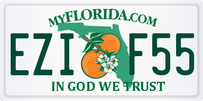 FL license plate EZIF55