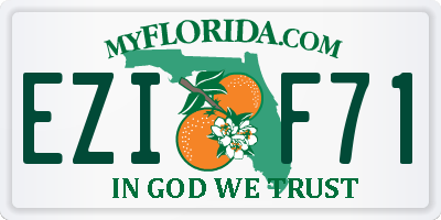 FL license plate EZIF71